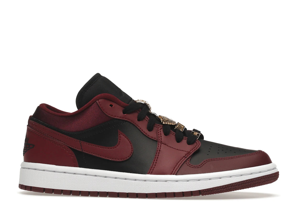 Jordan 1 Low Dark Beetroot Black (Women's) - 360 View 2