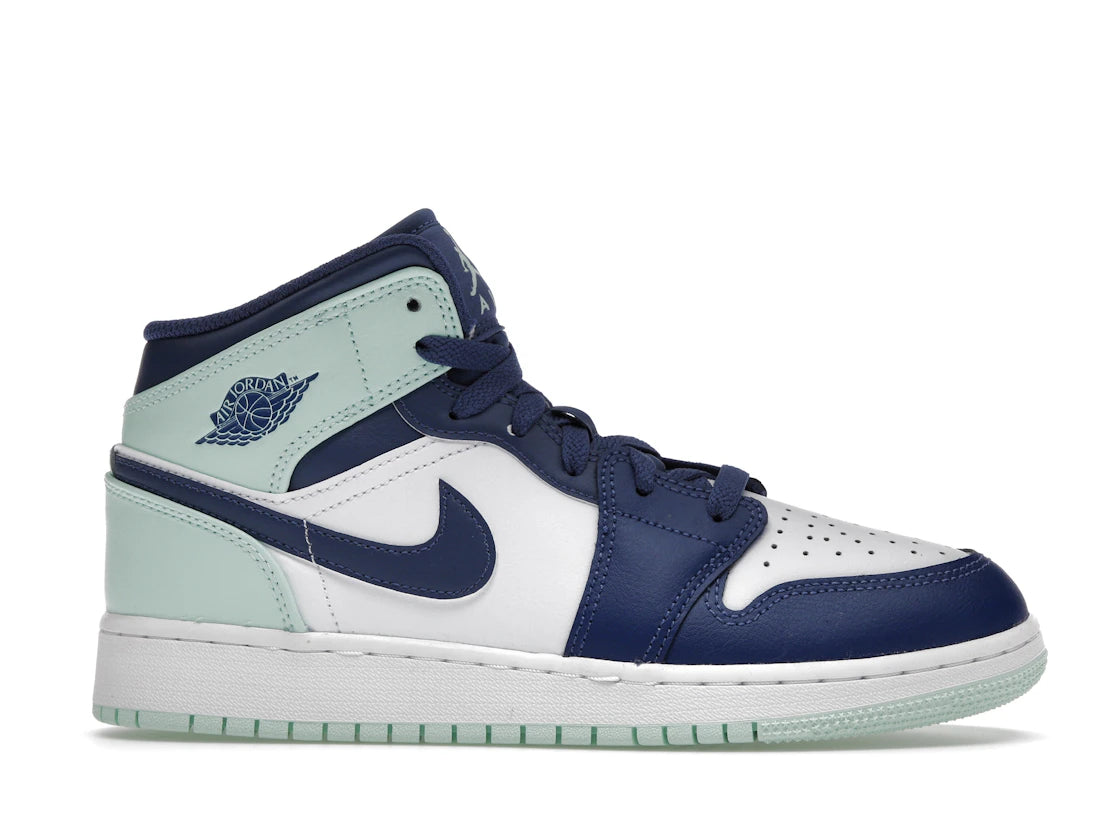 Jordan 1 Mid Mystic Navy Mint Foam (GS) - 360 View 2
