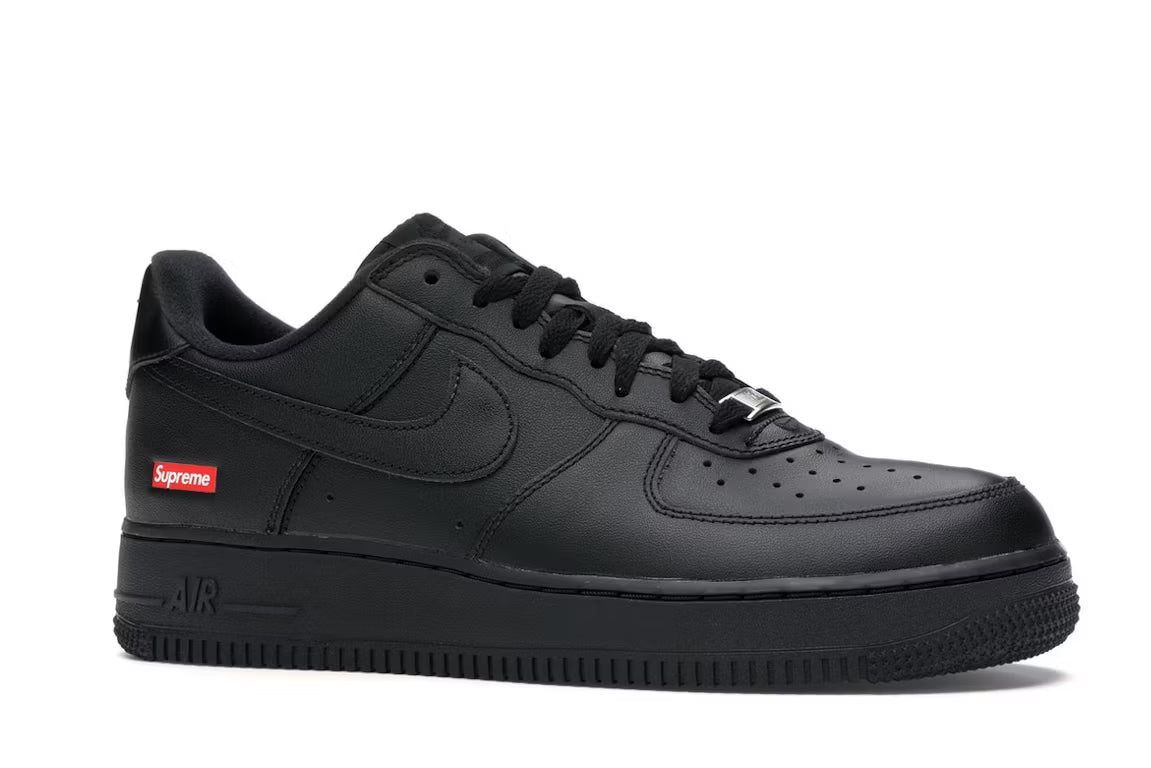 Supreme × Nike Air Force 1 Low BLACK Nike Air Force 1 Low Supreme Box Logo Black – Sneakwear | India